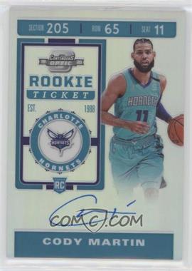 2019-20 Panini Contenders Optic - [Base] #112.1 - Rookie Ticket - Cody Martin