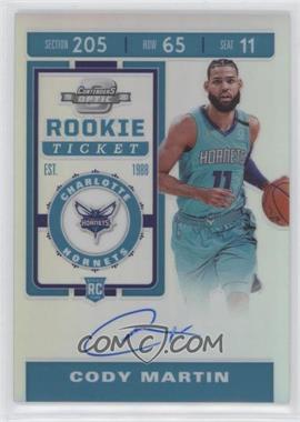 2019-20 Panini Contenders Optic - [Base] #112.1 - Rookie Ticket - Cody Martin