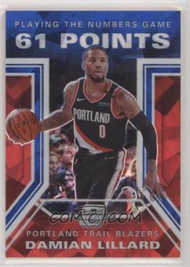 2019-20 Panini Contenders Optic - Playing the Numbers Game - Blue Cracked Ice Prizm #1 - Damian Lillard