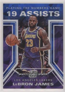 2019-20 Panini Contenders Optic - Playing the Numbers Game - Blue Cracked Ice Prizm #22 - LeBron James