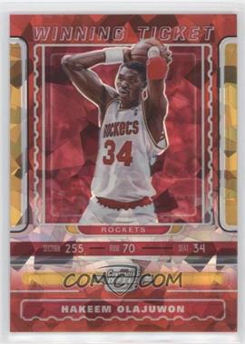 2019-20 Panini Contenders Optic - Winning Tickets - Red Cracked Ice Prizm #18 - Hakeem Olajuwon