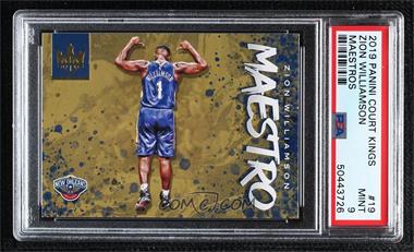 2019-20 Panini Court Kings - Maestros #19 - Zion Williamson [PSA 9 MINT]