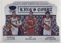 CJ McCollum, Damian Lillard, Hassan Whiteside #/75