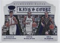 Eric Bledsoe, Giannis Antetokounmpo, Khris Middleton #/75