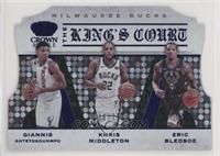 Eric Bledsoe, Giannis Antetokounmpo, Khris Middleton #/75