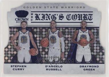 2019-20 Panini Crown Royale - The King's Court - Blue #2 - D'Angelo Russell, Draymond Green, Stephen Curry /75