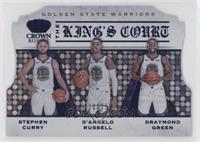 D'Angelo Russell, Draymond Green, Stephen Curry #/75