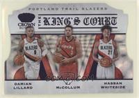 CJ McCollum, Damian Lillard, Hassan Whiteside #/25