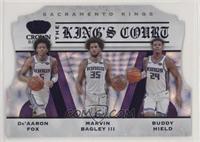 Buddy Hield, De'Aaron Fox, Marvin Bagley III #/25