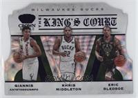 Eric Bledsoe, Giannis Antetokounmpo, Khris Middleton #/25