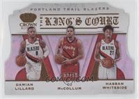 CJ McCollum, Damian Lillard, Hassan Whiteside #/99