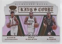 Eric Bledsoe, Giannis Antetokounmpo, Khris Middleton #/99