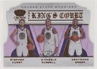 D'Angelo Russell, Draymond Green, Stephen Curry #/99