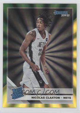 2019-20 Panini Donruss - [Base] - Holo Green and Yellow Laser #229 - Rated Rookie - Nicolas Claxton