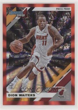 2019-20 Panini Donruss - [Base] - Press Proof Red Laser #112 - Dion Waiters /99