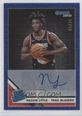 2019-20 Panini Donruss - [Base] - Signatures Blue Infinite #223 - Rated Rookie - Nassir Little /35