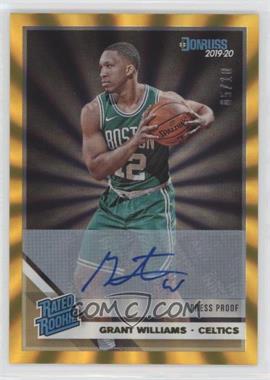 2019-20 Panini Donruss - [Base] - Signatures Press Proof Gold Laser #221 - Rated Rookie - Grant Williams /10