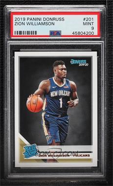 2019-20 Panini Donruss - [Base] #201 - Rated Rookie - Zion Williamson [PSA 9 MINT]