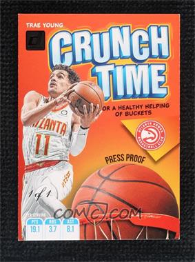 2019-20 Panini Donruss - Crunch Time - Press Proof Black #20 - Trae Young /1
