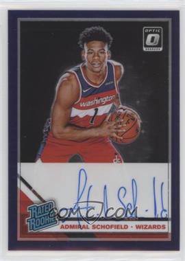 2019-20 Panini Donruss Optic - [Base] - 1st Off the Line FOTL Purple Stars Prizm Signatures #187 - Rated Rookie - Admiral Schofield /49