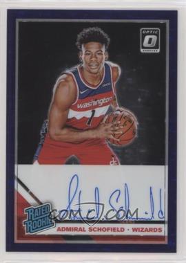 2019-20 Panini Donruss Optic - [Base] - 1st Off the Line FOTL Purple Stars Prizm Signatures #187 - Rated Rookie - Admiral Schofield /49