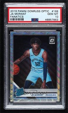 2019-20 Panini Donruss Optic - [Base] - Fanatics Wave Prizm #168 - Rated Rookie - Ja Morant [PSA 10 GEM MT]