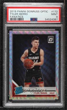 2019-20 Panini Donruss Optic - [Base] - Fanatics Wave Prizm #172 - Rated Rookie - Tyler Herro [PSA 9 MINT]