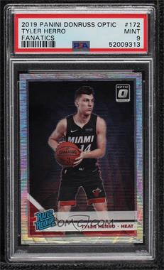 2019-20 Panini Donruss Optic - [Base] - Fanatics Wave Prizm #172 - Rated Rookie - Tyler Herro [PSA 9 MINT]