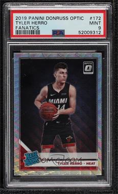 2019-20 Panini Donruss Optic - [Base] - Fanatics Wave Prizm #172 - Rated Rookie - Tyler Herro [PSA 9 MINT]