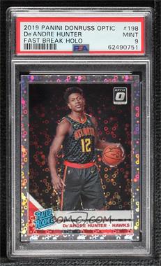 2019-20 Panini Donruss Optic - [Base] - Fast Break Prizm #198 - Rated Rookie - De'Andre Hunter [PSA 9 MINT]