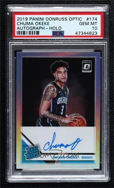 2019-20 Panini Donruss Optic - [Base] - Holo Prizm Signatures #174 - Rated Rookie - Chuma Okeke [PSA 10 GEM MT]