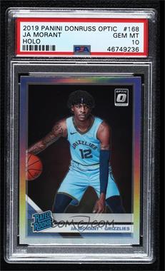 2019-20 Panini Donruss Optic - [Base] - Holo Prizm #168 - Rated Rookie - Ja Morant [PSA 10 GEM MT]