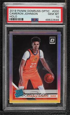 2019-20 Panini Donruss Optic - [Base] - Holo Prizm #200 - Rated Rookie - Cameron Johnson [PSA 10 GEM MT]