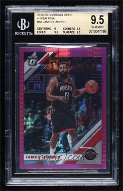 2019-20 Panini Donruss Optic - [Base] - Pink Hyper Prizm #68 - James Harden [BGS 9.5 GEM MINT]