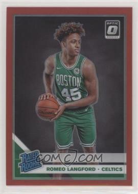 2019-20 Panini Donruss Optic - [Base] - Red Prizm #182 - Rated Rookie - Romeo Langford /99