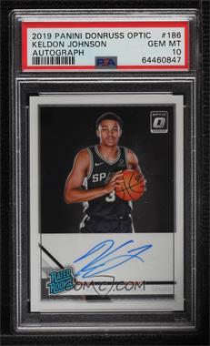 2019-20 Panini Donruss Optic - [Base] - Signatures #186 - Rated Rookie - Keldon Johnson [PSA 10 GEM MT]