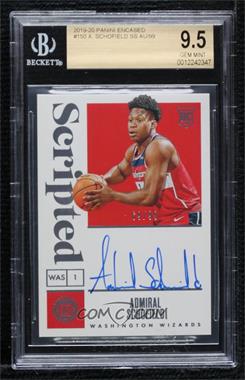 2019-20 Panini Encased - [Base] #150 - Rookie Scripted Signatures - Admiral Schofield /99 [BGS 9.5 GEM MINT]