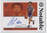 Rookie Notable Signatures - Jalen Lecque #/99