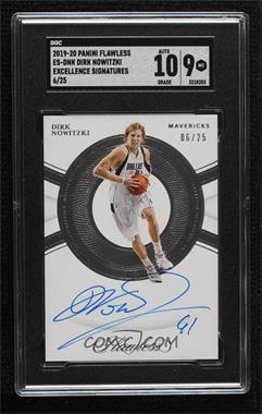 2019-20 Panini Flawless - Excellence Signatures #ES-DNK - Dirk Nowitzki /25 [SGC 9 MINT]