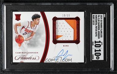 2019-20 Panini Flawless - Flawless Patch Autographs - Ruby #PA-CJN - Cameron Johnson /15 [SGC 10 GEM]