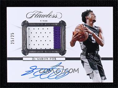 2019-20 Panini Flawless - Signature Prime Materials #SP-FOX - De'Aaron Fox /25