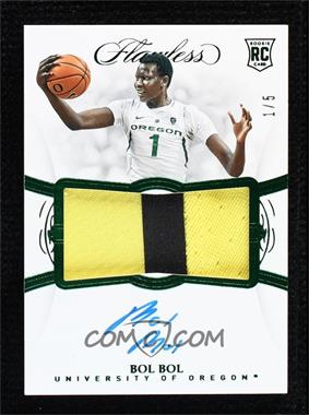 2019-20 Panini Flawless Collegiate - Flawless Rookie Patch Autographs - Emerald #121 - Bol Bol /5