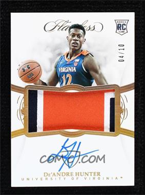 2019-20 Panini Flawless Collegiate - Flawless Rookie Patch Autographs - Gold #146 - De'Andre Hunter /10