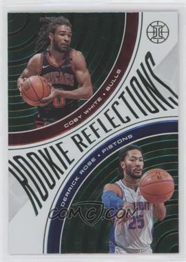 2019-20 Panini Illusions - Rookie Reflections - Emerald #13 - Coby White, Derrick Rose