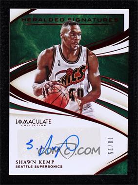 2019-20 Panini Immaculate Collection - Heralded Signatures - Red #HS-SKP - Shawn Kemp /25
