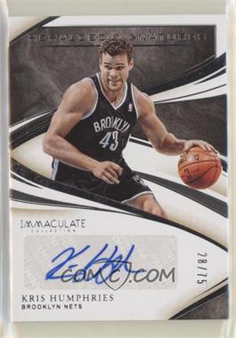 2019-20 Panini Immaculate Collection - Heralded Signatures #HS-KHP - Kris Humphries /75