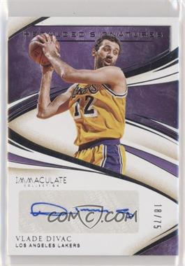 2019-20 Panini Immaculate Collection - Heralded Signatures #HS-VDV - Vlade Divac /75