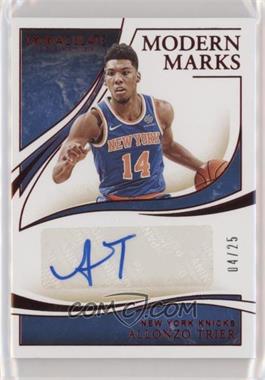 2019-20 Panini Immaculate Collection - Modern Marks Autographs - Red #MM-ATR - Allonzo Trier /25