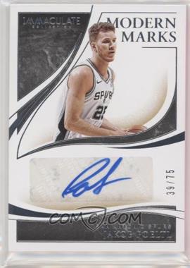 2019-20 Panini Immaculate Collection - Modern Marks Autographs #MM-JKP - Jakob Poeltl /75