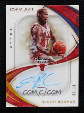 2019-20 Panini Immaculate Collection - Shadowbox Signatures - Gold #SS-DRM - Dennis Rodman /10